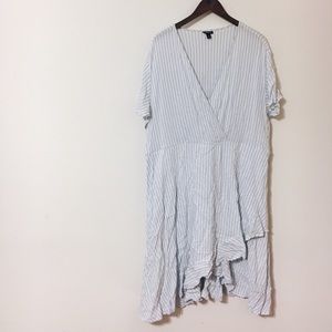 White + Blue Striped Torrid Dress